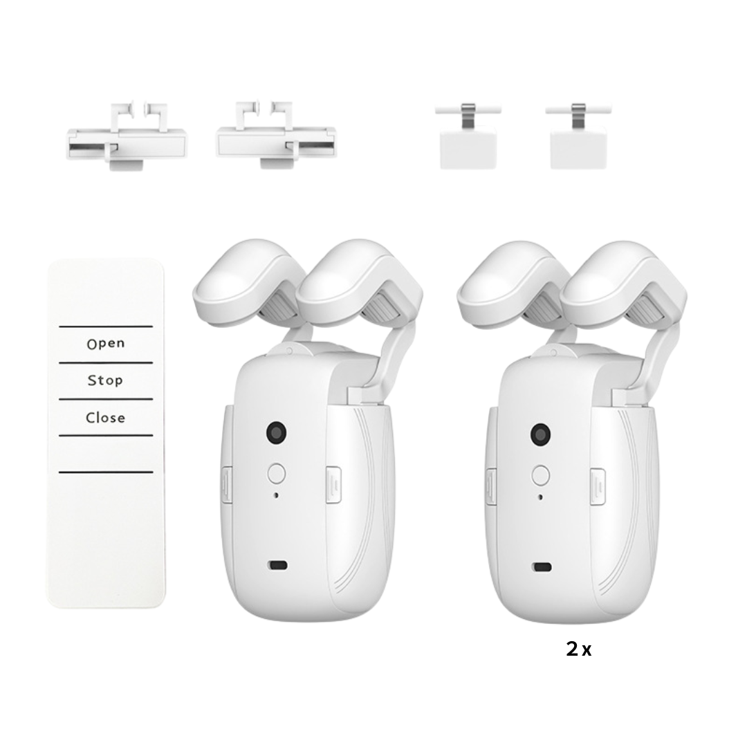 スマートカーテン 3in1｜U型・I型・ポールレール対応｜リモコン操作・簡単設置・静音設計